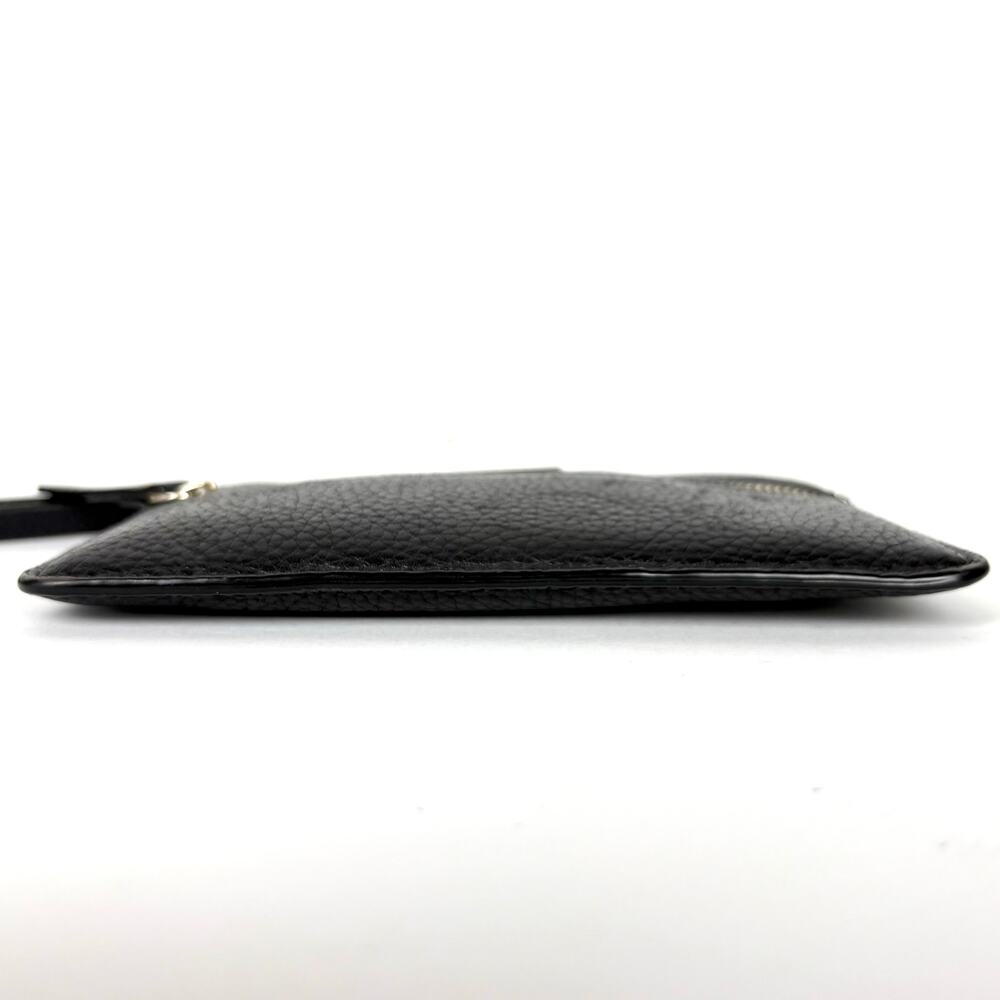 Kate Spade New York Highland Place Bee Wristlet Black Pebbled Leather Gold Zip - Picture 11 of 13